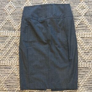 Elegant Gray Women's pencil Skirt high waisted